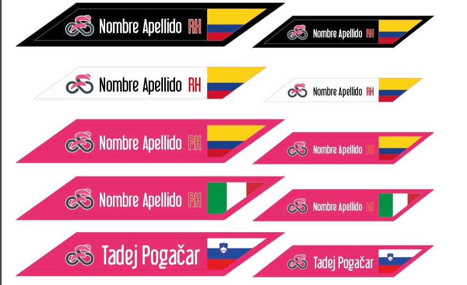 Stickers en Vinilo LAMINADO. Versión GIRO. Pack 4 GRANDES + 4 PEQUEÑOS.