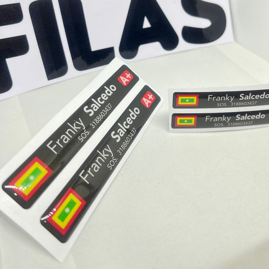 RESIN vinyl stickers. PRO version. Pack of 2 LARGE + 2 SMALL.