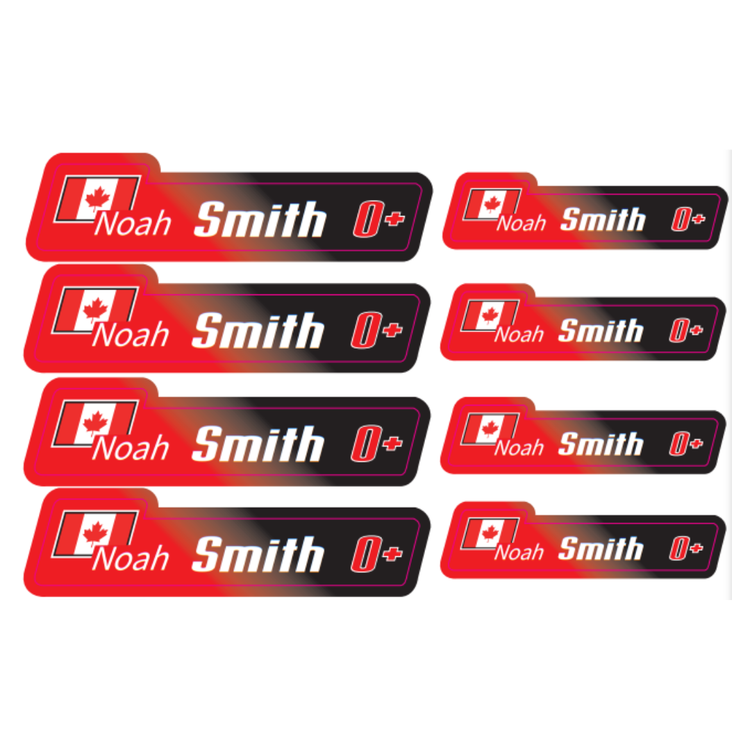 Stickers in Premium Protective Vinyl. PRO Version. Pack 4 LARGE + 4 SMALL.