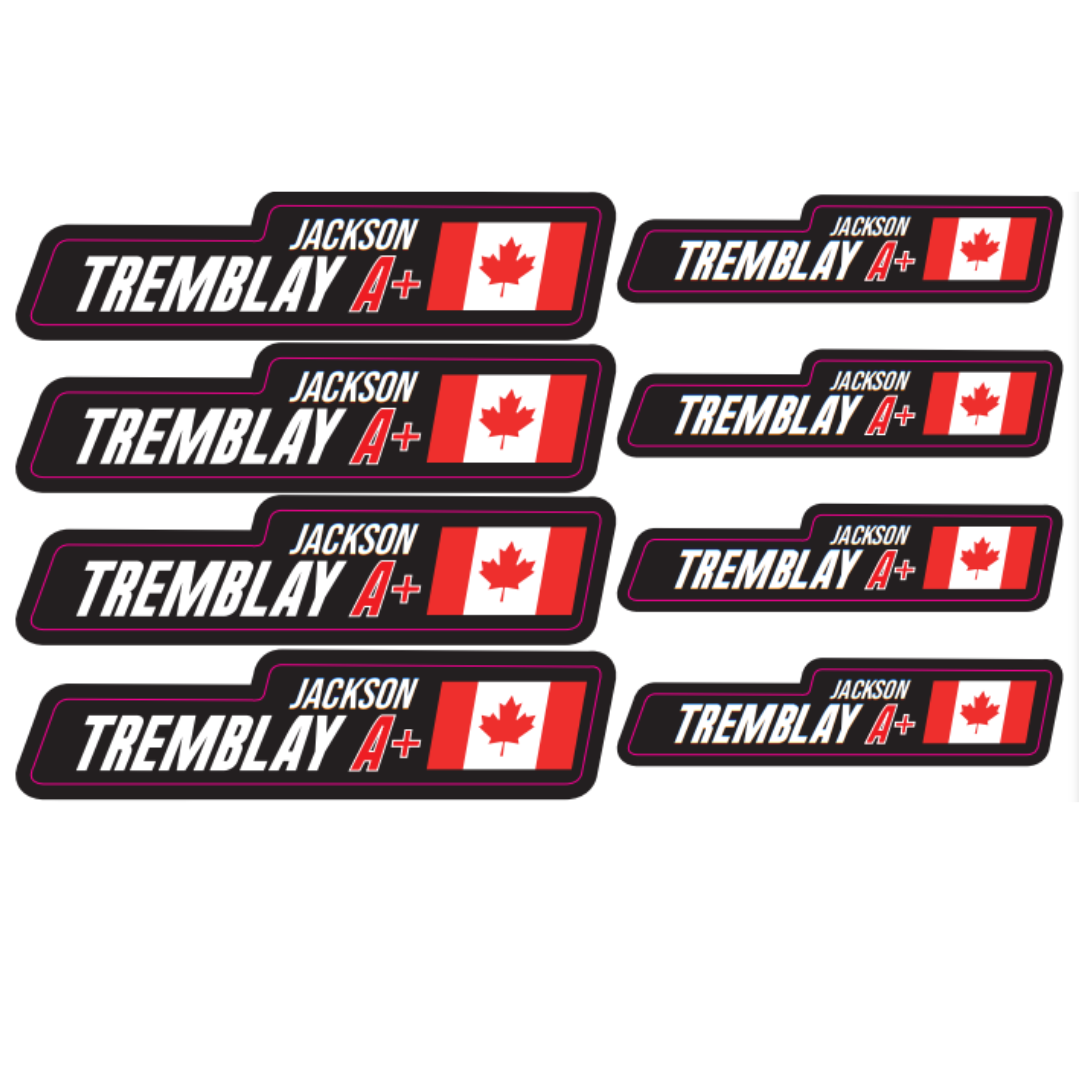 Stickers in Premium Protective Vinyl. PRO Version. Pack 4 LARGE + 4 SMALL.