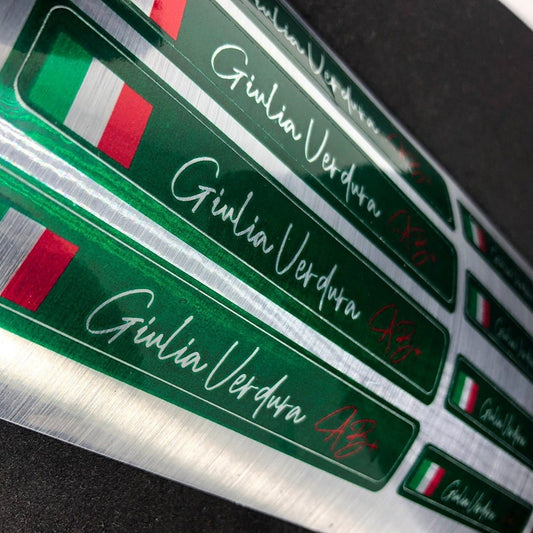 METALLIC LAMINATED Vinyl Stickers. Different versions. Pack 8 LARGE + 8 SMALL.