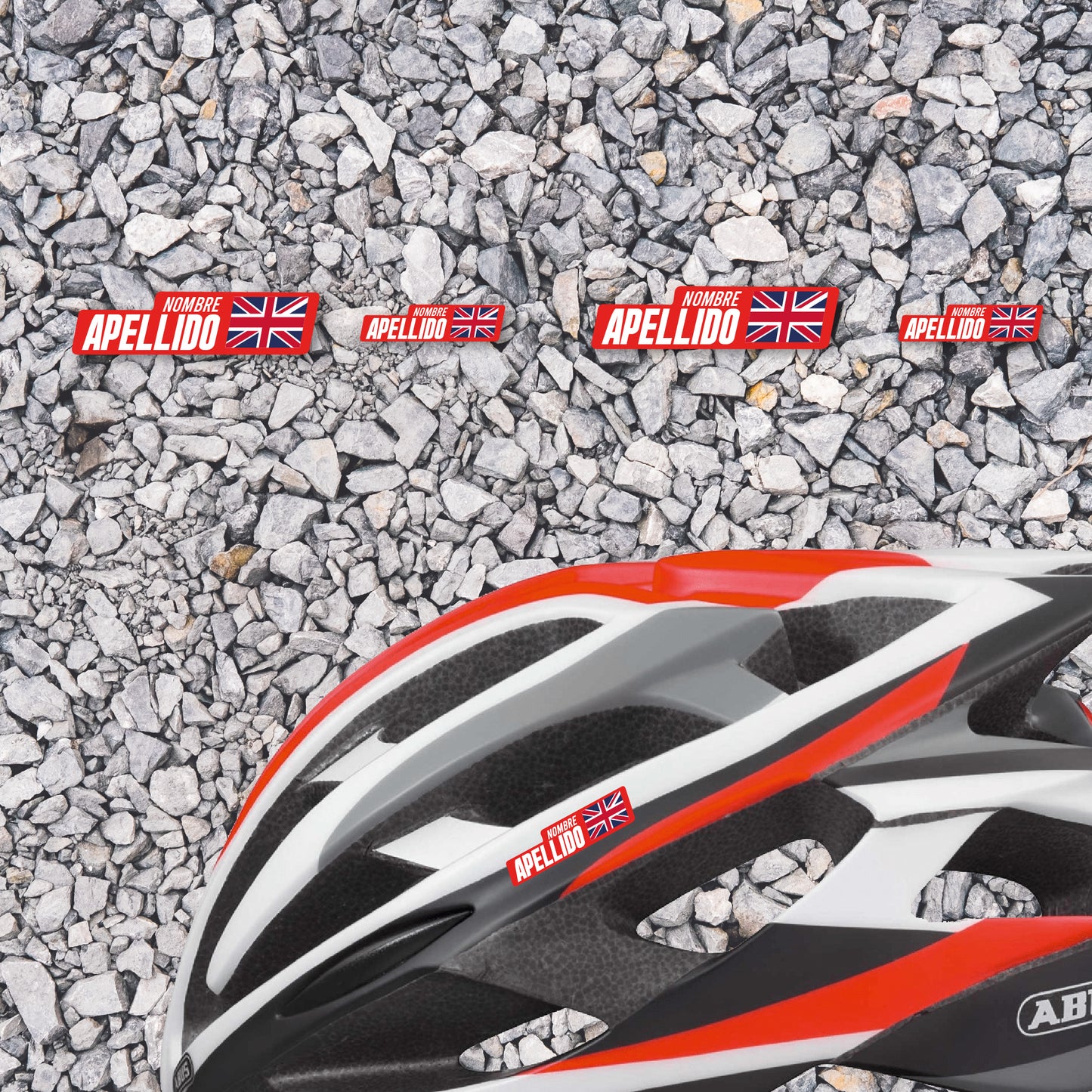 Stickers en Vinilo LAMINADO. Versión PRO2. Pack 4 GRANDES + 4 PEQUEÑOS.