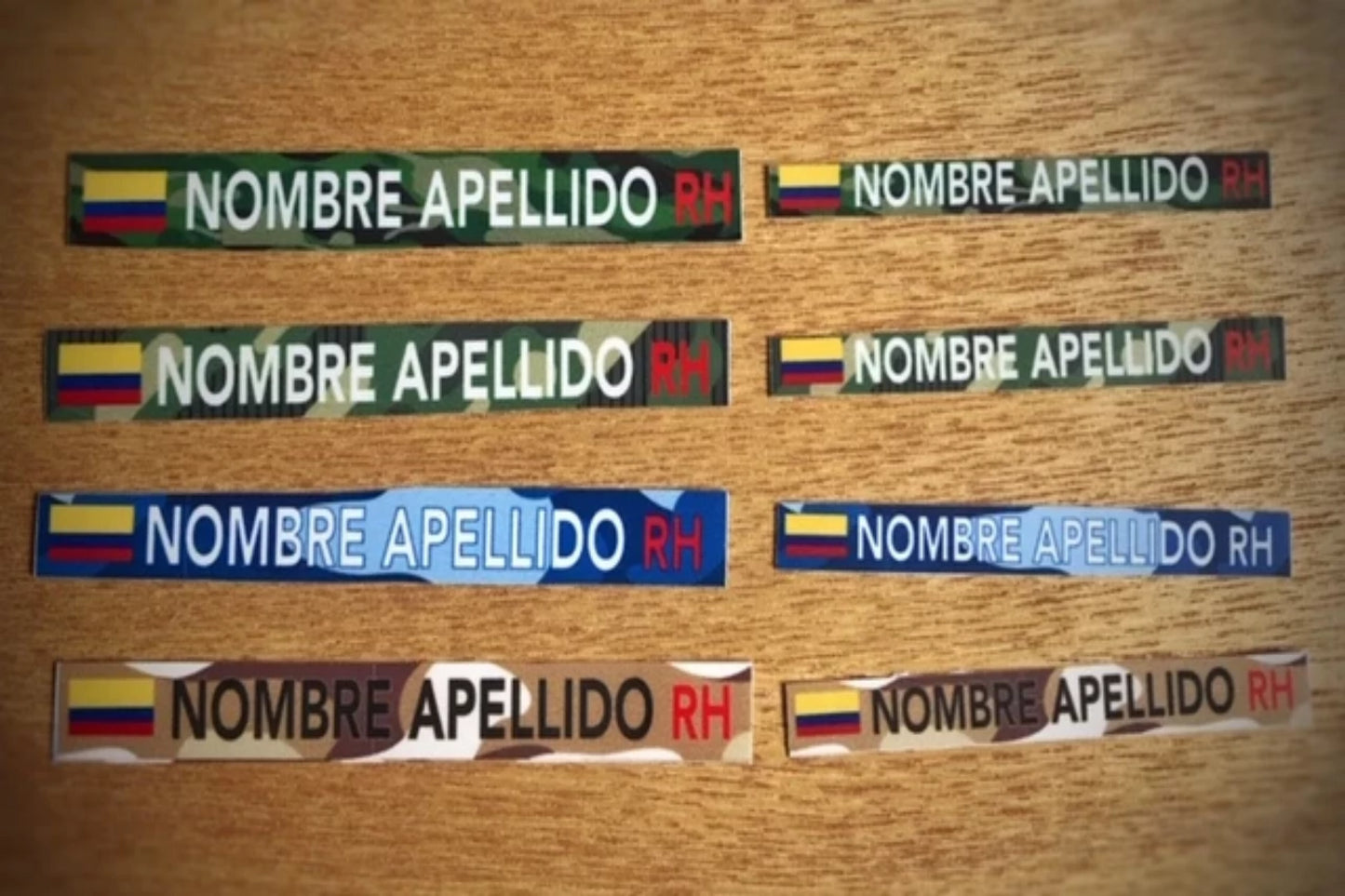 Stickers en Vinilo LAMINADO. Versión CAMUFLADO. Pack 4 GRANDES + 4 PEQUEÑOS.