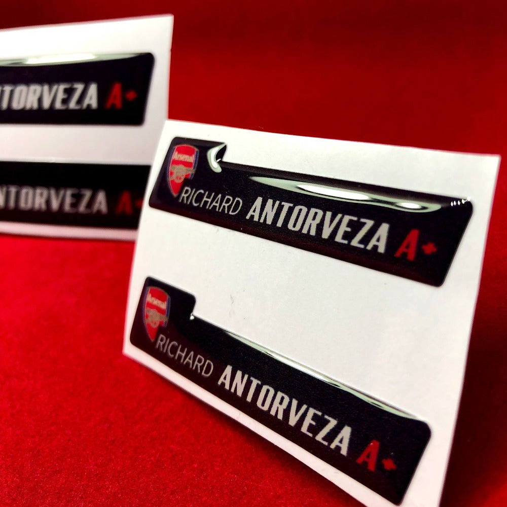 Stickers en vinilo RESINADO. Versión PRO. Pack de 2 GRANDES + 2 PEQUEÑOS.