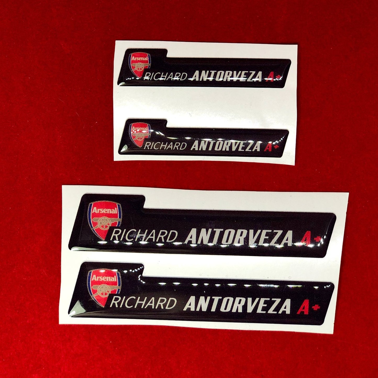 Stickers en vinilo RESINADO. Versión PRO. Pack de 2 GRANDES + 2 PEQUEÑOS.