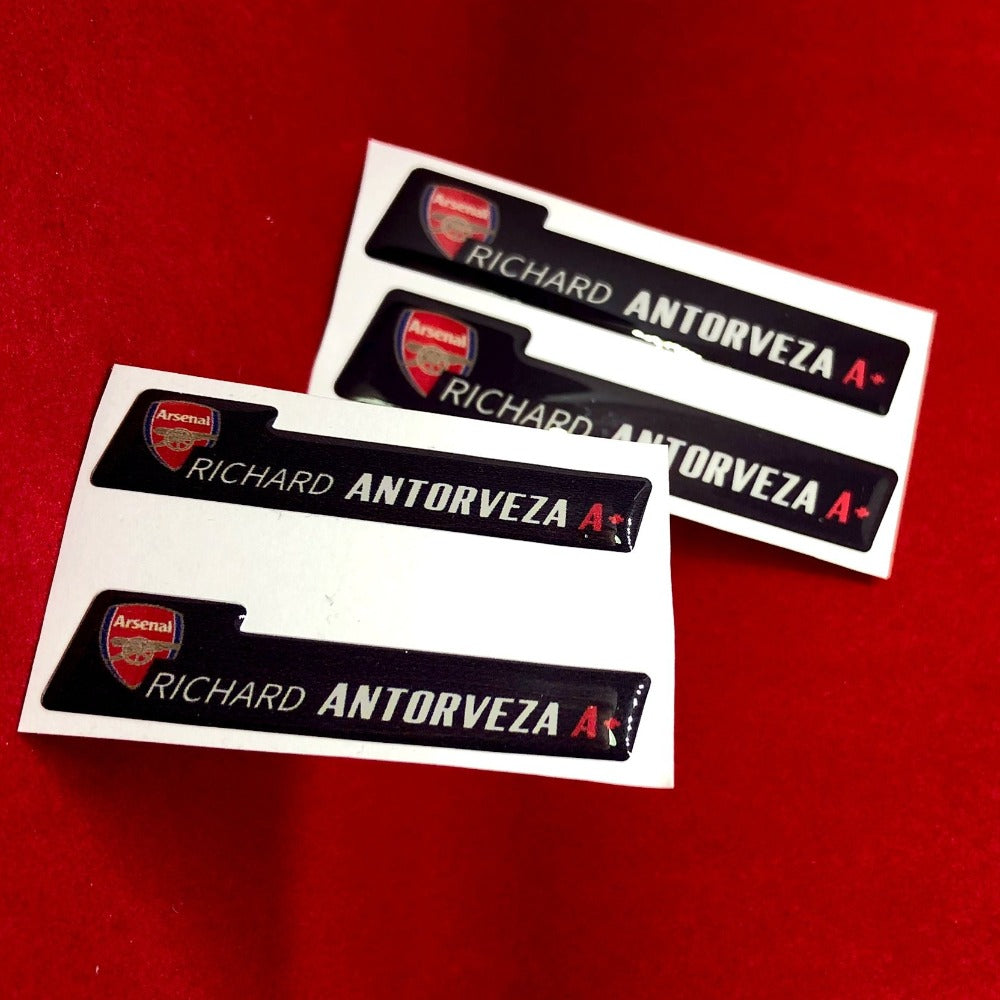 Stickers en vinilo RESINADO. Versión PRO. Pack de 2 GRANDES + 2 PEQUEÑOS.