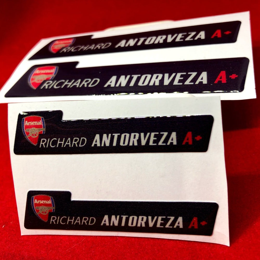 Stickers en vinilo RESINADO. Versión PRO. Pack de 2 GRANDES + 2 PEQUEÑOS.