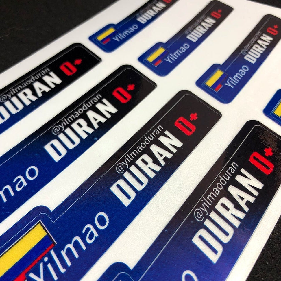 Stickers en Vinilo LAMINADO REFLECTIVO. Diferentes versiones. Pack 8 GRANDES + 8 PEQUEÑOS.