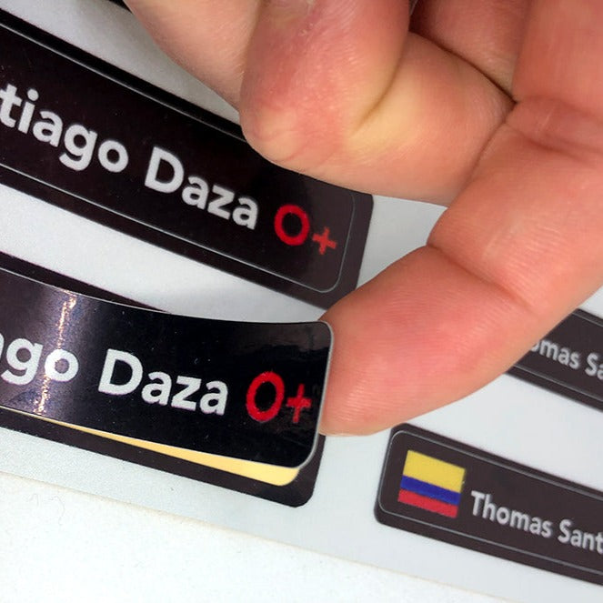 Stickers en Vinilo LAMINADO REFLECTIVO. Diferentes versiones. Pack 8 GRANDES + 8 PEQUEÑOS.