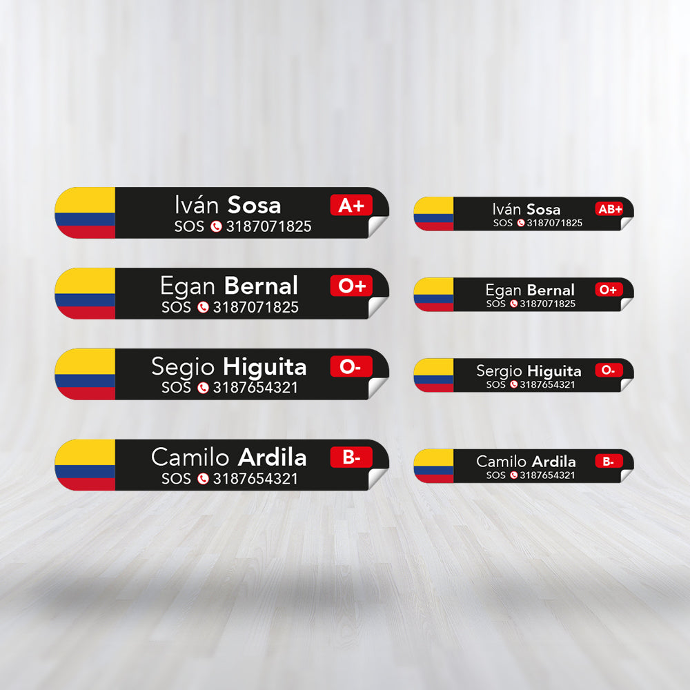 LAMINATED Vinyl Stickers. SOS version. Pack 4 LARGE + 4 SMALL.