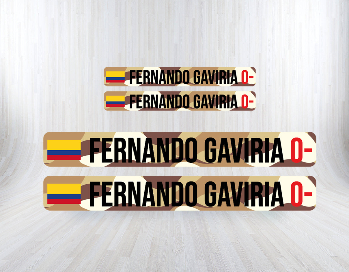 Stickers en Vinilo LAMINADO. Versión CAMUFLADO. Pack 4 GRANDES + 4 PEQUEÑOS.