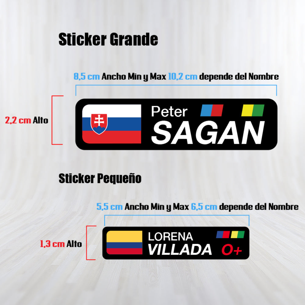 Stickers en vinilo RESINADO. Versión PRO. Pack de 2 GRANDES + 2 PEQUEÑOS.