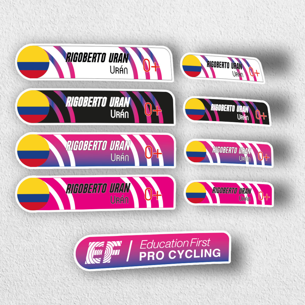 LAMINATED Vinyl Stickers. TEAMS version. Pack 4 LARGE + 4 SMALL + LOGO.