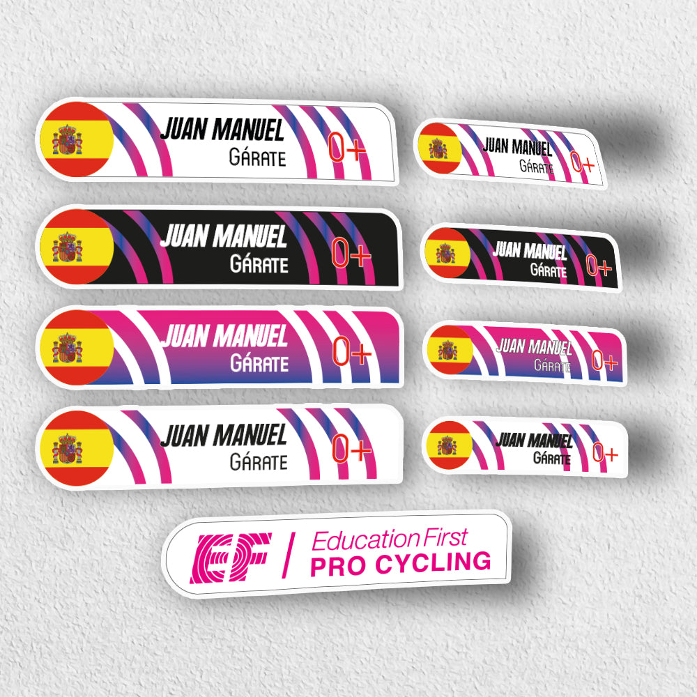 LAMINATED Vinyl Stickers. TEAMS version. Pack 4 LARGE + 4 SMALL + LOGO.