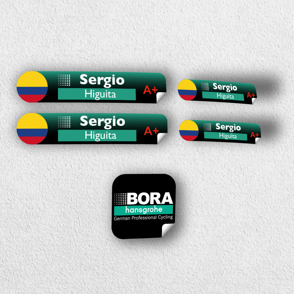 LAMINATED Vinyl Stickers. TEAMS version. Pack 4 LARGE + 4 SMALL + LOGO.