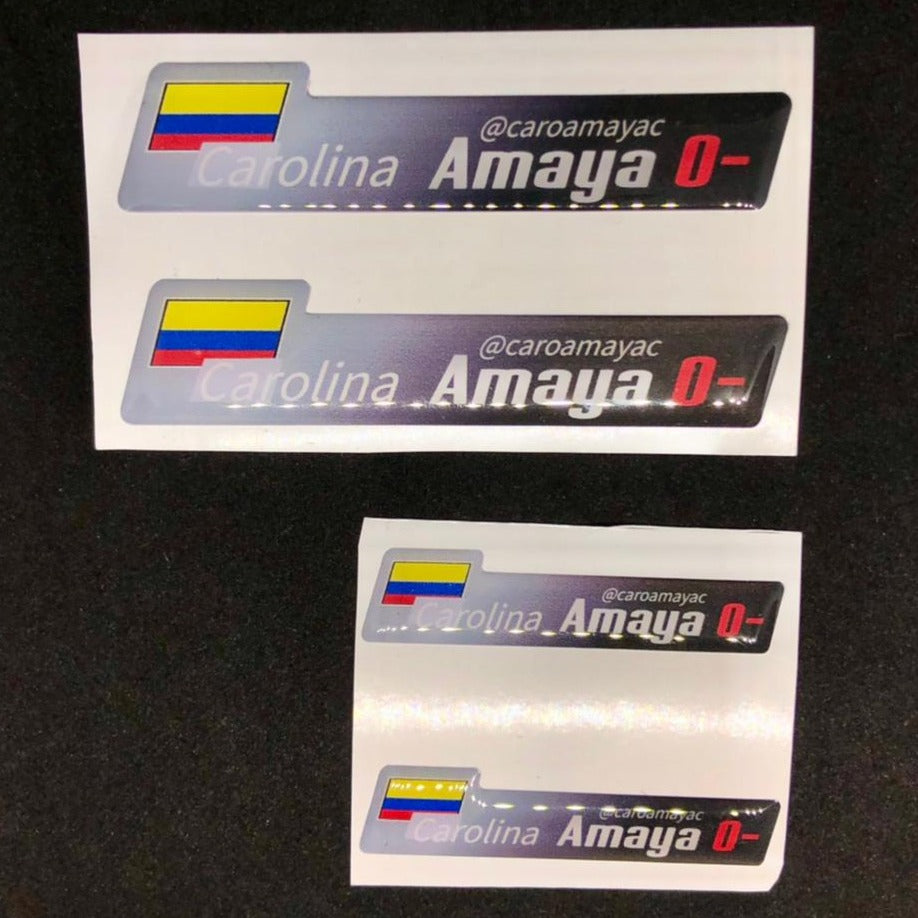 Stickers en vinilo RESINADO. Versión PRO. Pack de 2 GRANDES + 2 PEQUEÑOS.