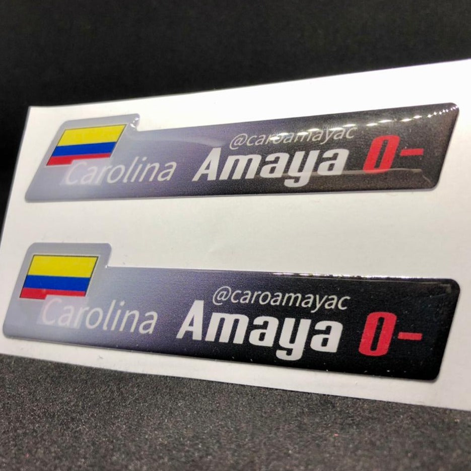 Stickers en vinilo RESINADO. Versión PRO. Pack de 2 GRANDES + 2 PEQUEÑOS.