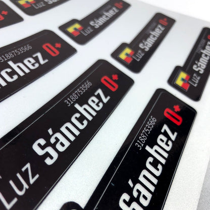 Stickers en Vinilo LAMINADO REFLECTIVO. Diferentes versiones. Pack 8 GRANDES + 8 PEQUEÑOS.