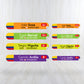 Stickers en Vinilo LAMINADO. Versión SOS. Pack 4 GRANDES + 4 PEQUEÑOS.