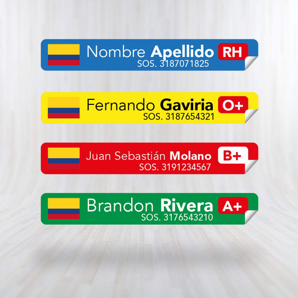 Stickers en Vinilo LAMINADO. Versión SOS. Pack 4 GRANDES + 4 PEQUEÑOS.