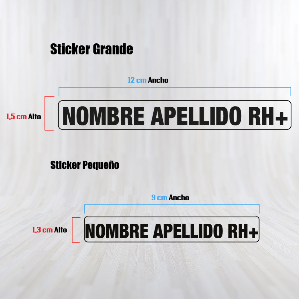 Stickers en vinilo de CORTE. Pack de 2 GRANDES + 2 PEQUEÑOS.