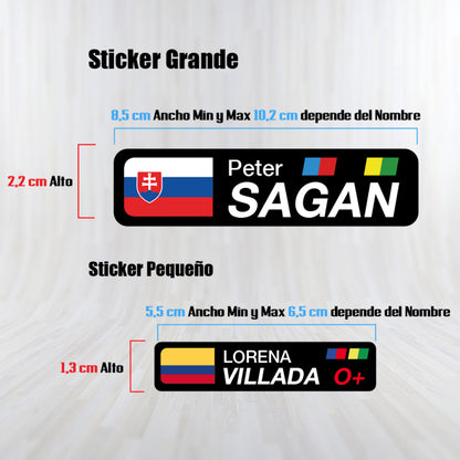 LAMINATED Vinyl Stickers. PRO version. Pack 4 LARGE + 4 SMALL.